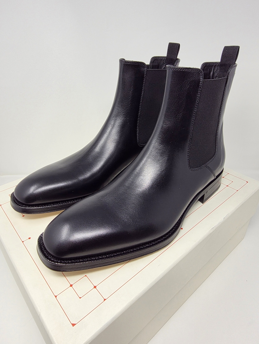 ❌️SOLD❌️ Alexander McQueen 43 9.5 10 Black Ankle Chelsea Dress Boots Slip $1190 - Picture 3 of 14